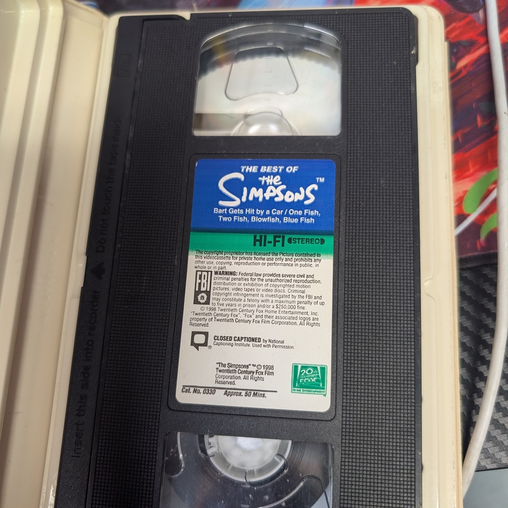 The Simpsons VHS Tape - Blue/Black Label